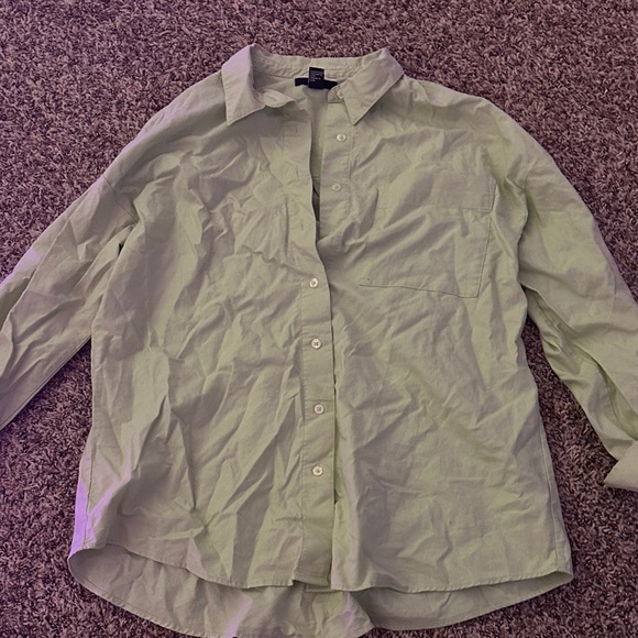 Forever 21 Tops - Men's Light Green Button-Up Shirt